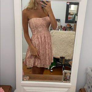 Pink lace dress